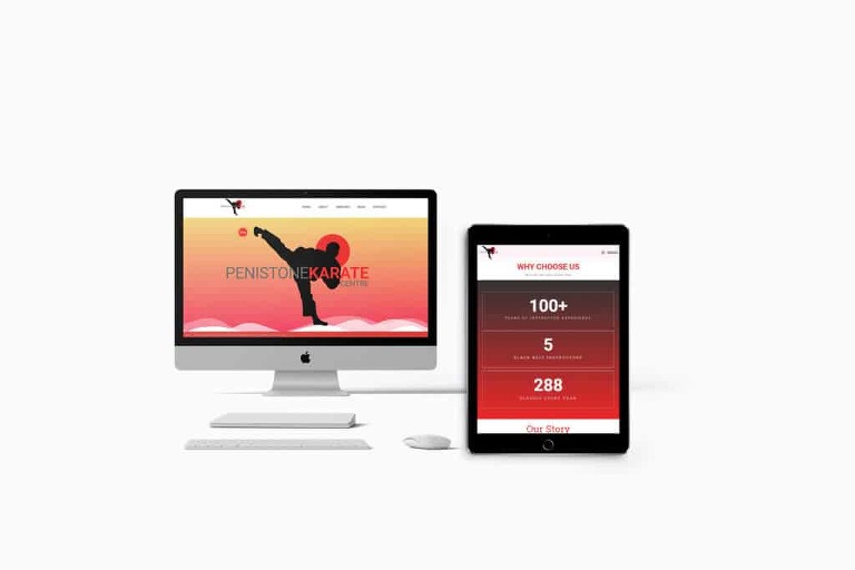 web design john divers mock-up penistone karate centre